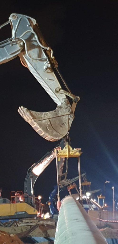 הנחת צינור גז